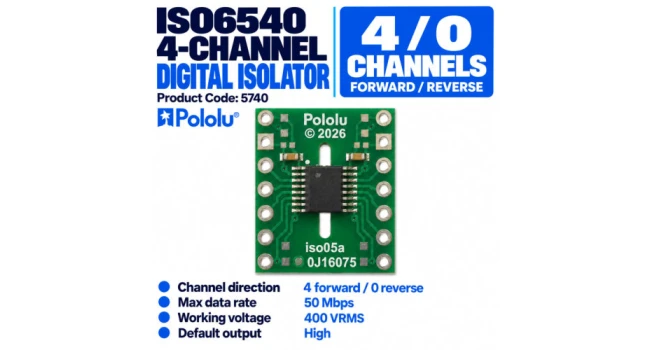 ISO6540 4-Channel Digital Isolator Carrier ISO6540 4-Channel Digital Isolator Carrier