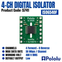 Pololu Digital Isolator 4-Channel Module - ISO6540F Pololu Digital Isolator 4-Channel Module - ISO6540F