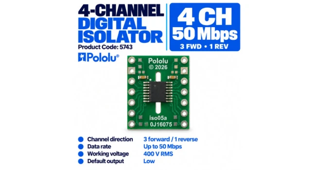ISO6541F 4-Channel Digital Isolator Carrier ISO6541F 4-Channel Digital Isolator Carrier