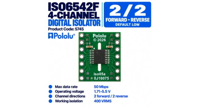 Pololu ISO6542F 4-Channel Digital Isolator