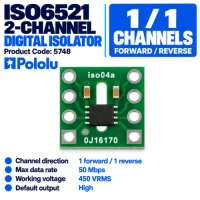 Pololu ISO6521 2-Channel Digital Isolator Pololu ISO6521 2-Channel Digital Isolator