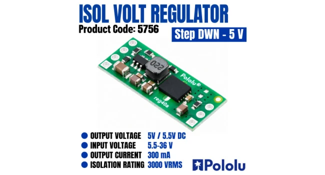 5V 300mA Isolated Step-Down Voltage Regulator D24Z3F5 5V 300mA Isolated Step-Down Voltage Regulator D24Z3F5