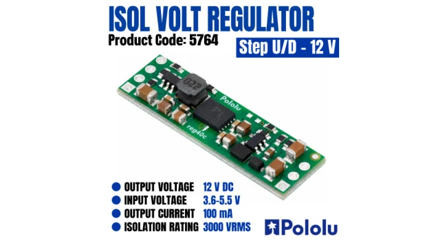 12V 100mA Isolated Step-Up/Step-Down Voltage Regulator S21Z1F12 12V 100mA Isolated Step-Up/Step-Down Voltage Regulator S21Z1F12