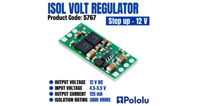 12V 125mA Isolated Step-Up Voltage Regulator U5Z9F12 12V 125mA Isolated Step-Up Voltage Regulator U5Z9F12
