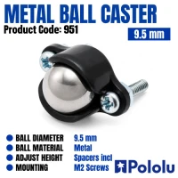 Pololu Ball Caster with 9.5mm Metal Ball Pololu Ball Caster with 9.5mm Metal Ball