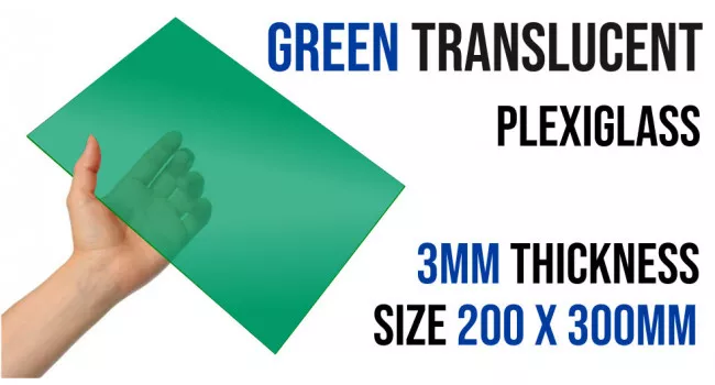 Plexiglass 200x300 3mm - Clear Green Plexiglass 200x300 3mm - Clear Green