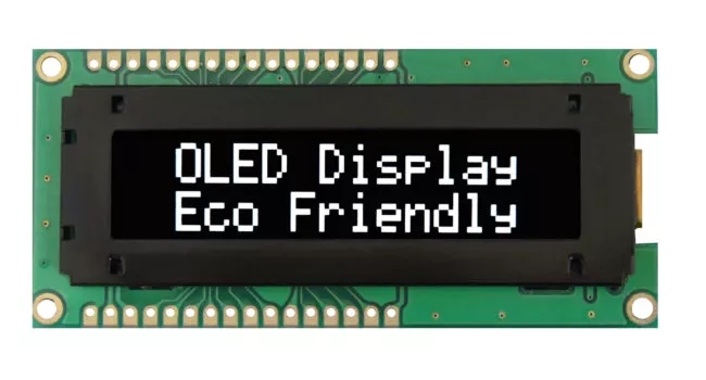OLED 2X16 I2C Display 5V - White on Black