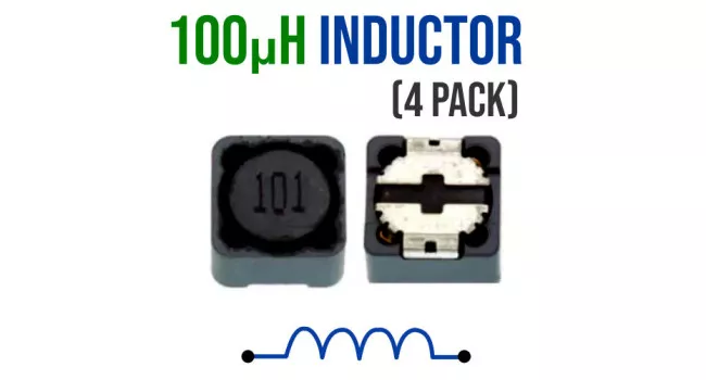 Inductor 100μH SMD Shielded - 12 x 12mm (4 Pack) Inductor 100μH SMD Shielded - 12 x 12mm (4 Pack)