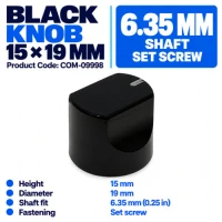 Black Knob - 15x19mm Black Knob - 15x19mm
