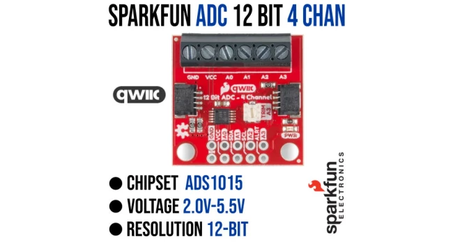 SparkFun Qwiic 12 Bit ADC - 4 Channel SparkFun Qwiic 12 Bit ADC - 4 Channel