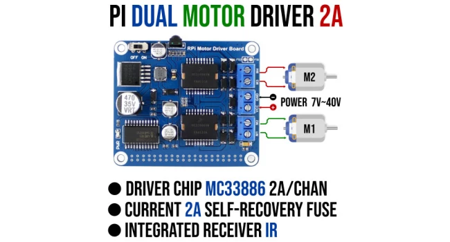 Wave Dual Motor Driver for PI Wave Dual Motor Driver for PI