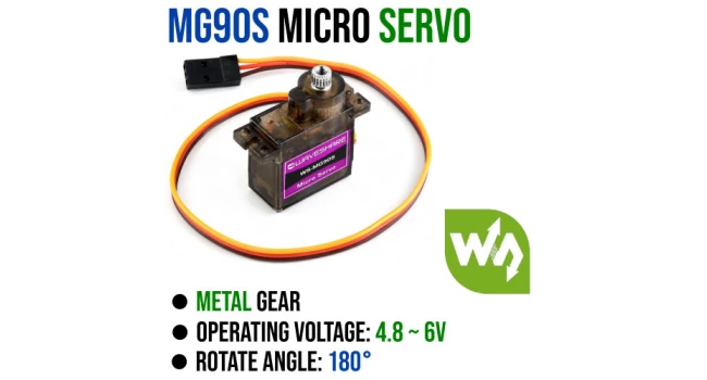 MG90S Micro Servo, Metal Gear MG90S Micro Servo, Metal Gear