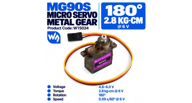 MG90S Micro Servo, Metal Gear MG90S Micro Servo, Metal Gear