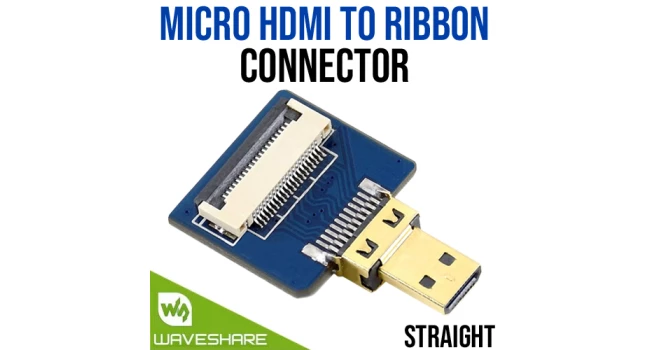 Micro HDMI Male to Ribbon Connector - Straight Micro HDMI Male to Ribbon Connector - Straight