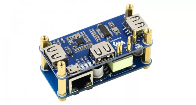 Wave POE/ETH/USB HUB HAT for Pi Zero Wave POE/ETH/USB HUB HAT for Pi Zero