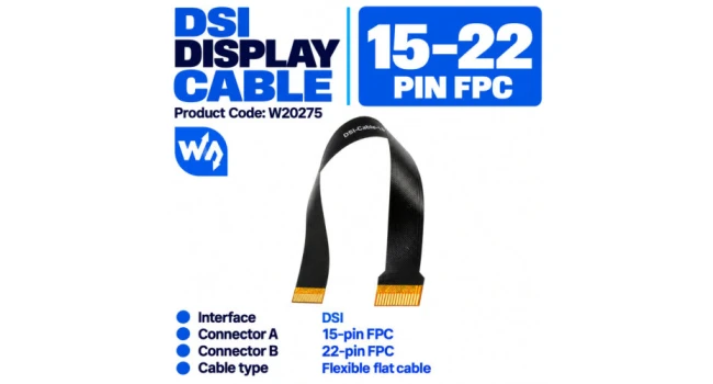 Wave DSI FFC Flexible Flat Cable 15cm Wave DSI FFC Flexible Flat Cable 15cm