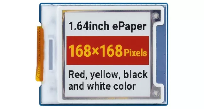 Wave 1.64" E-Paper Display, 4 Colours, SPI