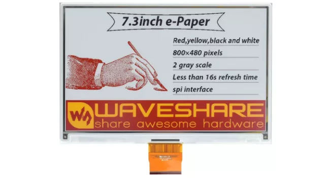 Wave 7.3" E-Paper Display with Interface Wave 7.3" E-Paper Display with Interface
