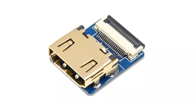 HDMI Female to FPC 20 Pin Ribbon Connector Pitch 0.5mm Straight HDMI Female to FPC 20 Pin Ribbon Connector Pitch 0.5mm Straight