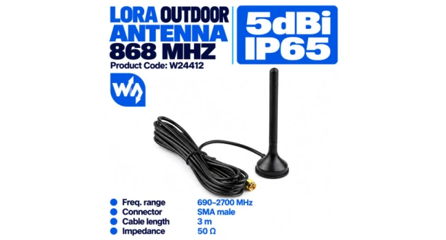 Wave LoRa 868MHz Outdoor Antenna - 5dBi Wave LoRa 868MHz Outdoor Antenna - 5dBi