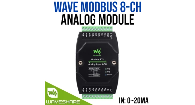 Wave Modbus RTU 8 Channel Analog Module