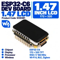 ESP32-C6 Dev Board with onboard 1.47inch Display ESP32-C6 Dev Board with onboard 1.47inch Display