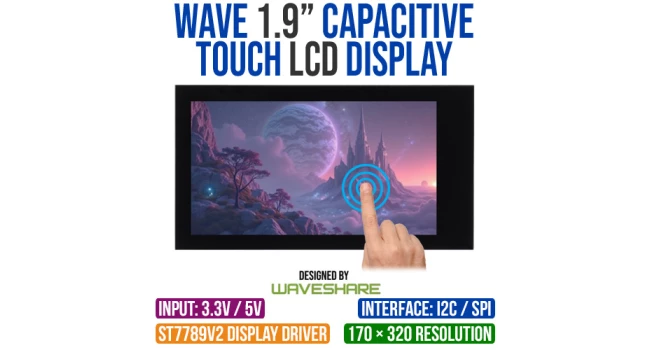 Wave 1.9" Capacitive Touch IPS LCD Display