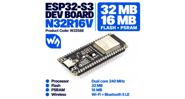 ESP32-S3 Microcontroller 32MB Flash 16MB PSRAM Dev Board ESP32-S3 Microcontroller 32MB Flash 16MB PSRAM Dev Board