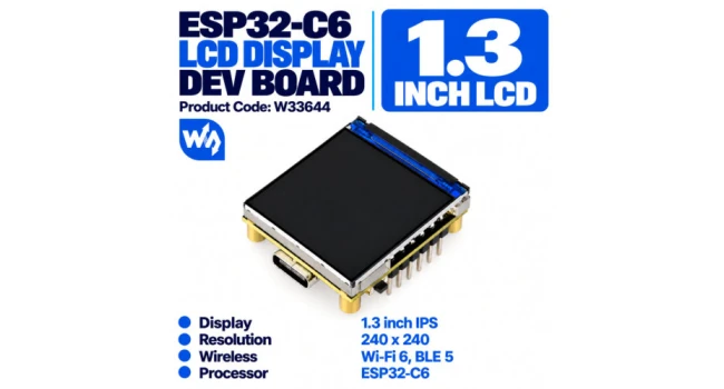 ESP32-C6 Dev Board with onboard 1.3inch LCD Display ESP32-C6 Dev Board with onboard 1.3inch LCD Display