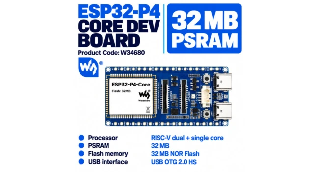 ESP32-P4-Core Development Board with Pre-Soldered Headers ESP32-P4-Core Development Board with Pre-Soldered Headers