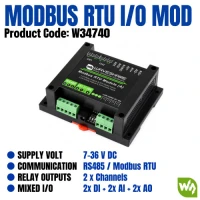 Industrial Modbus RTU Mixed Input And Output Module