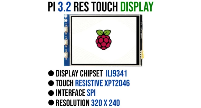 Pi Display 3.2 inch 320x240 + Buttons