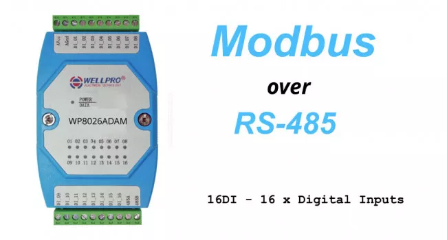 WELLPRO RS-485 MODBUS RTU, 16 x Digital Inputs WELLPRO RS-485 MODBUS RTU, 16 x Digital Inputs